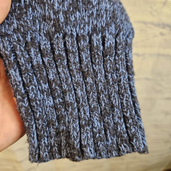 LL Bean Sweater Womens 2X Blue Ragg Funnelneck Roll Neck Ribbed Grandma - Picture 2 of 6